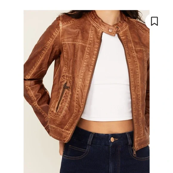 STOOSH 26 INTERNATIONAL WOMEN'S FAUX LEATHER JACKET Small - Picture 3 of 6